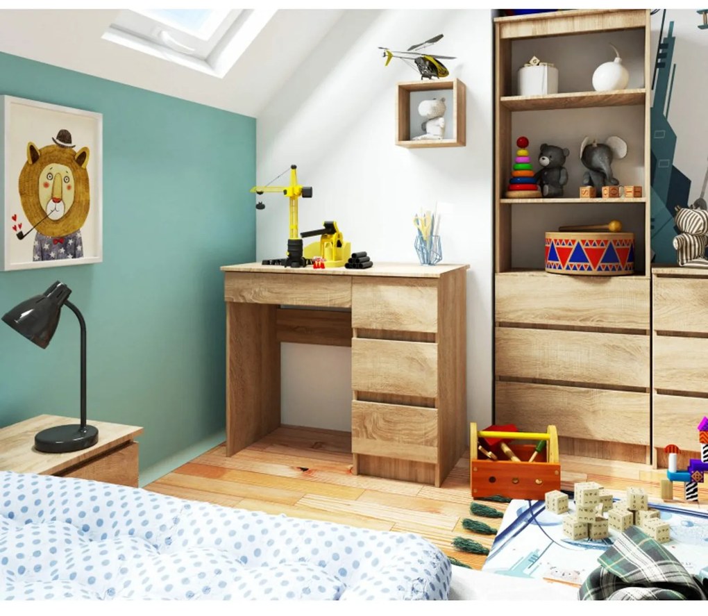 Počítačový stôl A7 pravá dub sonoma