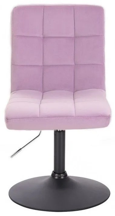 LuxuryForm DESIGN Stolička TOLEDO VELUR na čiernom tanieri - levanduľa