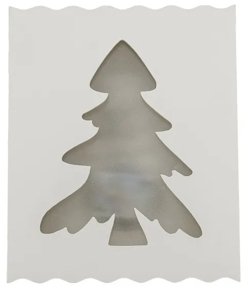 LED vianočná lampa v rámčeku TREE 29,5 cm biela