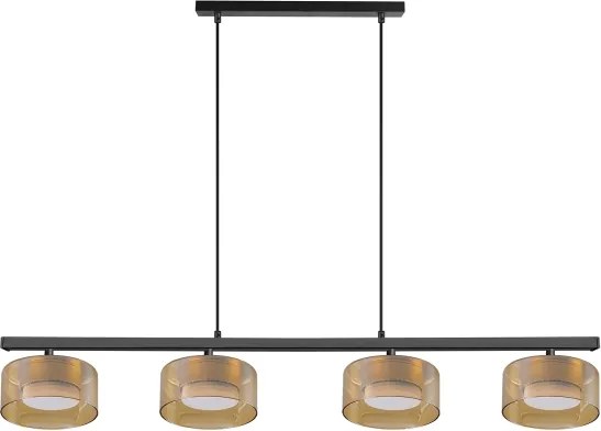 Brilagi - Luster na lanku AURA LUX 4xGX53/30W/230V čierna/zlatá
