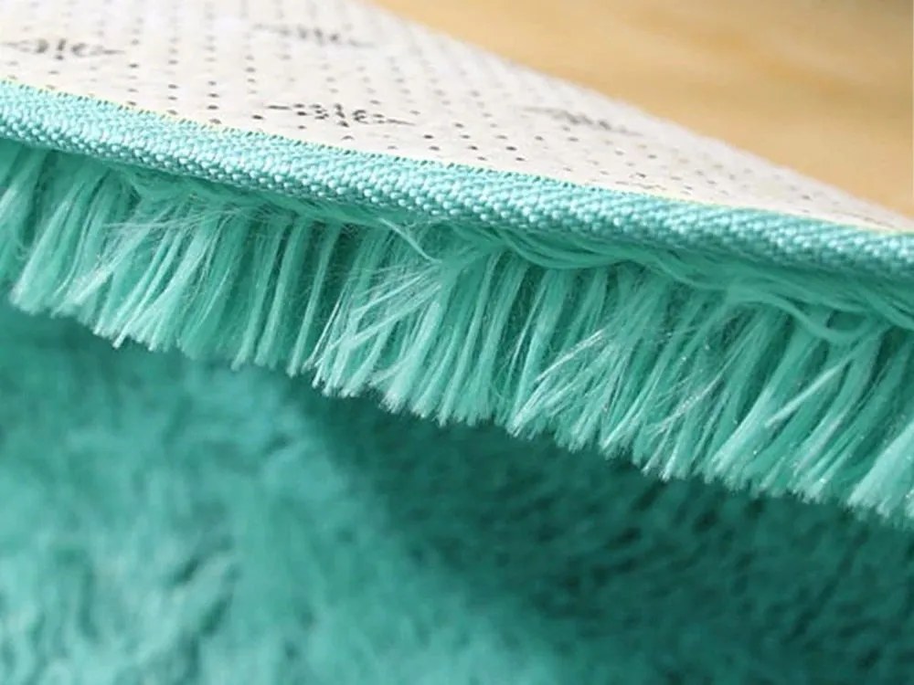 Tyrkysový okrúhly shaggy koberec Lana Rozmer: 80