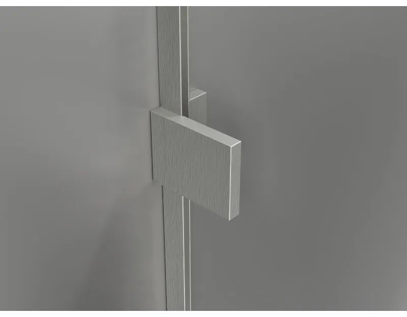 Mexen Lunar Duo, výklopný sprchový kút 85 x 80 cm, 8mm číre sklo, oceľový profil, 834-085L-080P-97-00