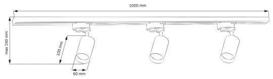 Bodové svietidlo do lištového systému MARIBEL 3xGU10/10W/230V zlatá