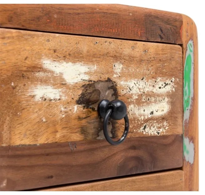 furniture-nabytek.cz - Masívna kúpeľňová spodná skrinka Calcutta II z recyklovaného dreva, lakovaná, viacfarebná – 35×35×80 cm