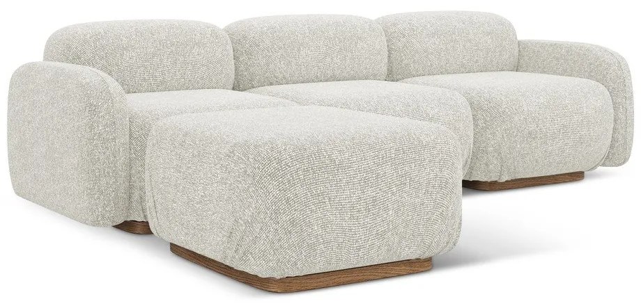 Krémovobiela modulárna rohová pohovka (variabilná) Ailani – Makamii