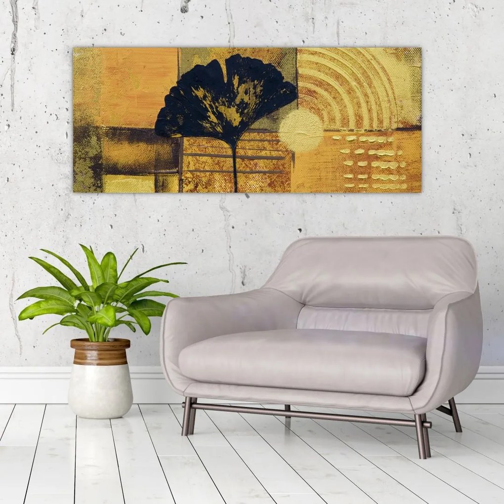 Obraz - List ginkgo (120x50 cm)