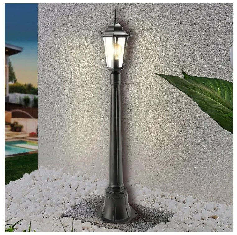 BERGE Záhradná lampa Stĺp Lampáš LED E27 105cm