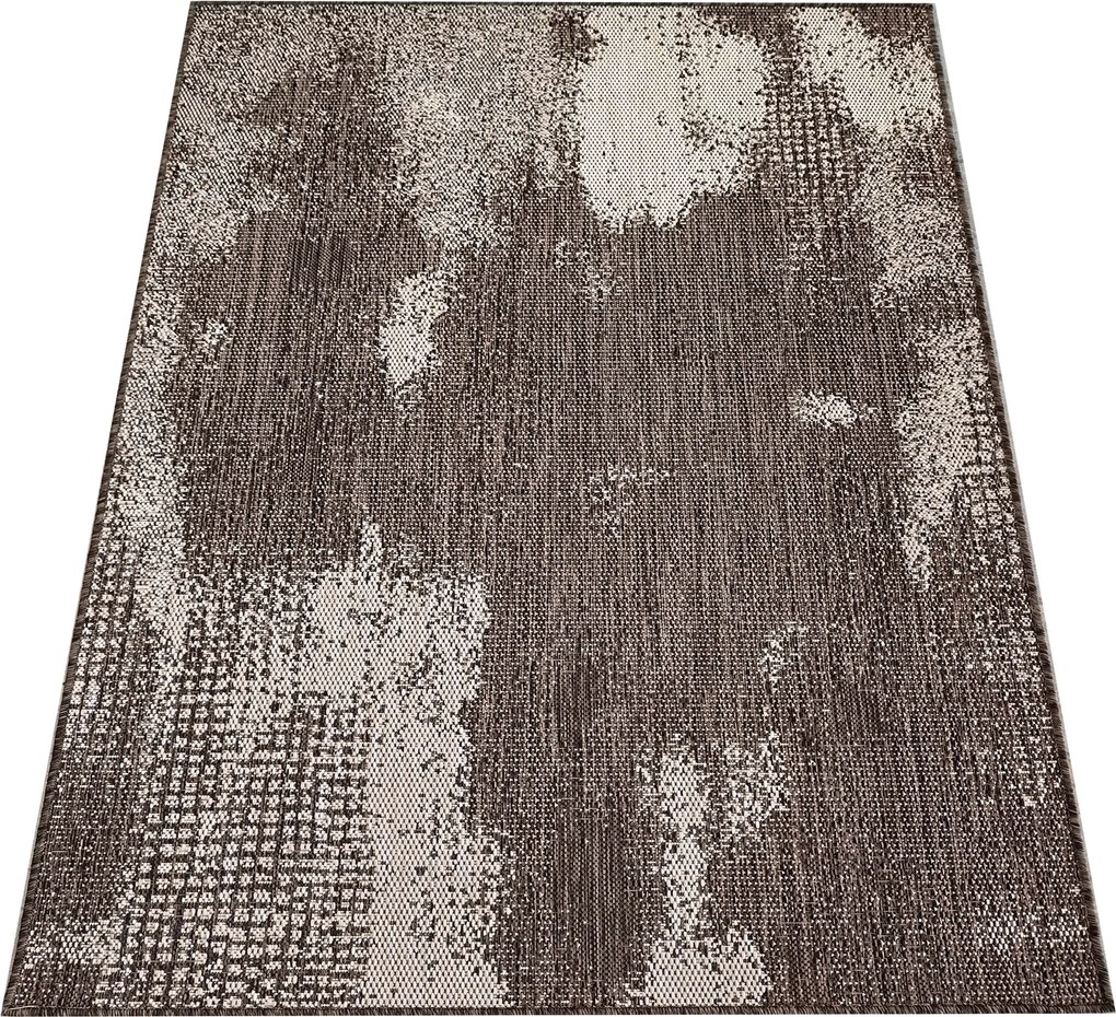 DY Hnedý obojstranný koberec z lana s abstraktným vzorom Zara 10 Rozmer: 200x290 cm