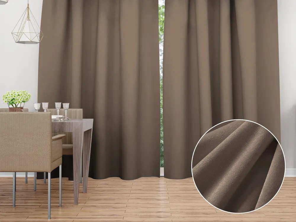 Biante Zamatový záves Velvet Prémium SVP-005 Svetlo hnedý - šírka 270 cm 270x160 cm