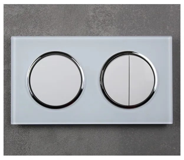 Elhard Sklenený dvojitý rámček Rondo Glass, biely RG3102W