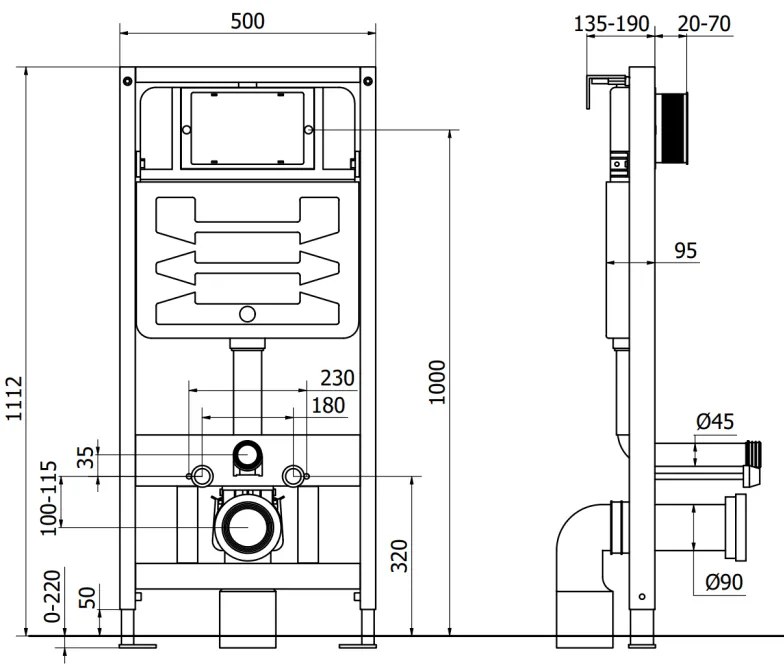 Mexen Fenix Slim, podomietkový modul a závesné WC Cube s pomaly padajúcim sedátkom, biela, 61030924000