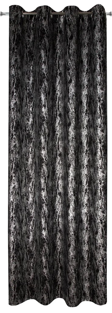 ZATEMŇOVACÍ ZÁVES NA KRÚŽKOCH ELISE 140X250 CM ČIERNA