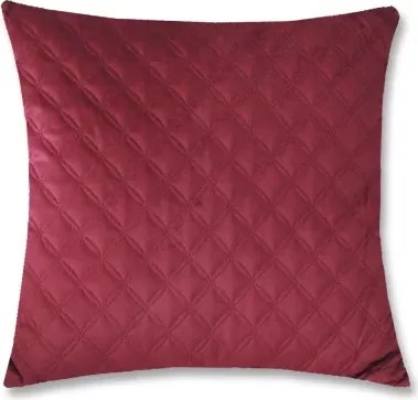 Dekoračný vankúš Christene 45x45 cm, vínový s kosoštvorcami%