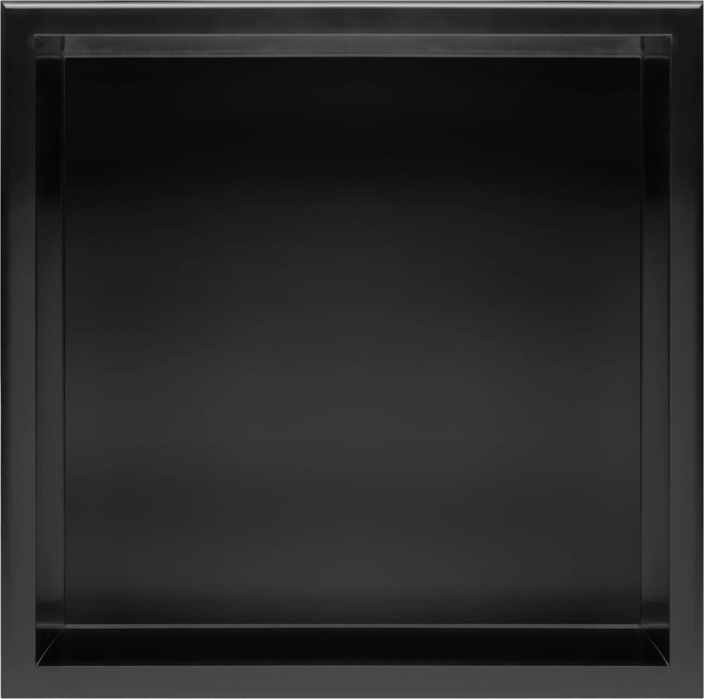 Rea Rea, oceľová kúpeľňová polička 30x30 cm, čierna matná, REA-05603