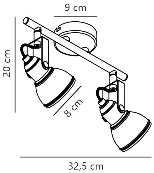 Nordlux - Bodové svietidlo ASLAK 2xGU10/35W/230V čierna