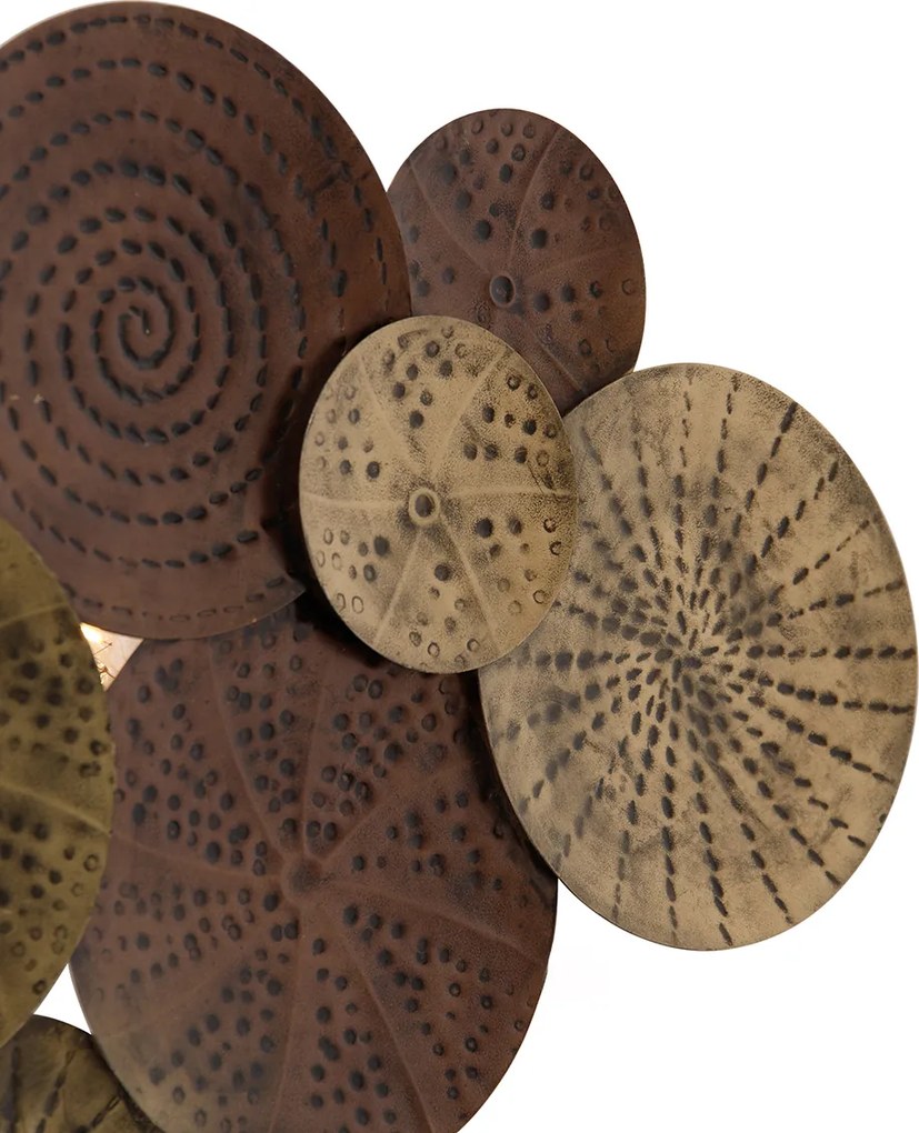 Art Deco nástenná lampa starožitné zlato 71 cm - Kelly