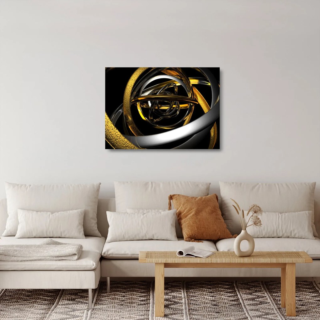 Sklenený obraz modernej abstrakcie (70x50 cm)