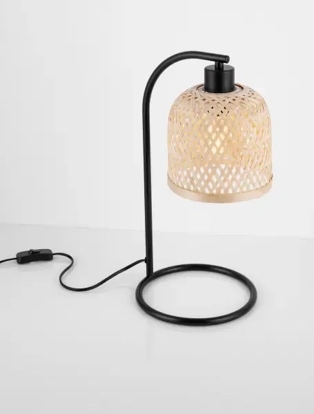 LED prírodno-čierna stolná lampa Intra