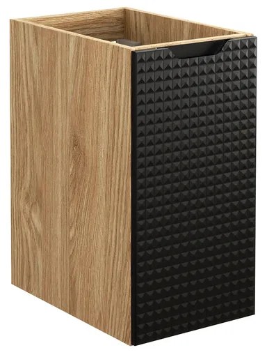 Závesná skrinka pod umývadlo Luxor Black s doskou 90 cm čierna/dub olejovaný