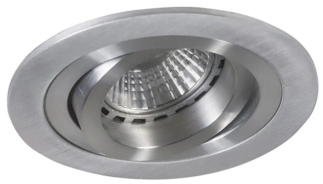 Sada 6 moderných zapustených bodových svetiel oceľ - Rondoo