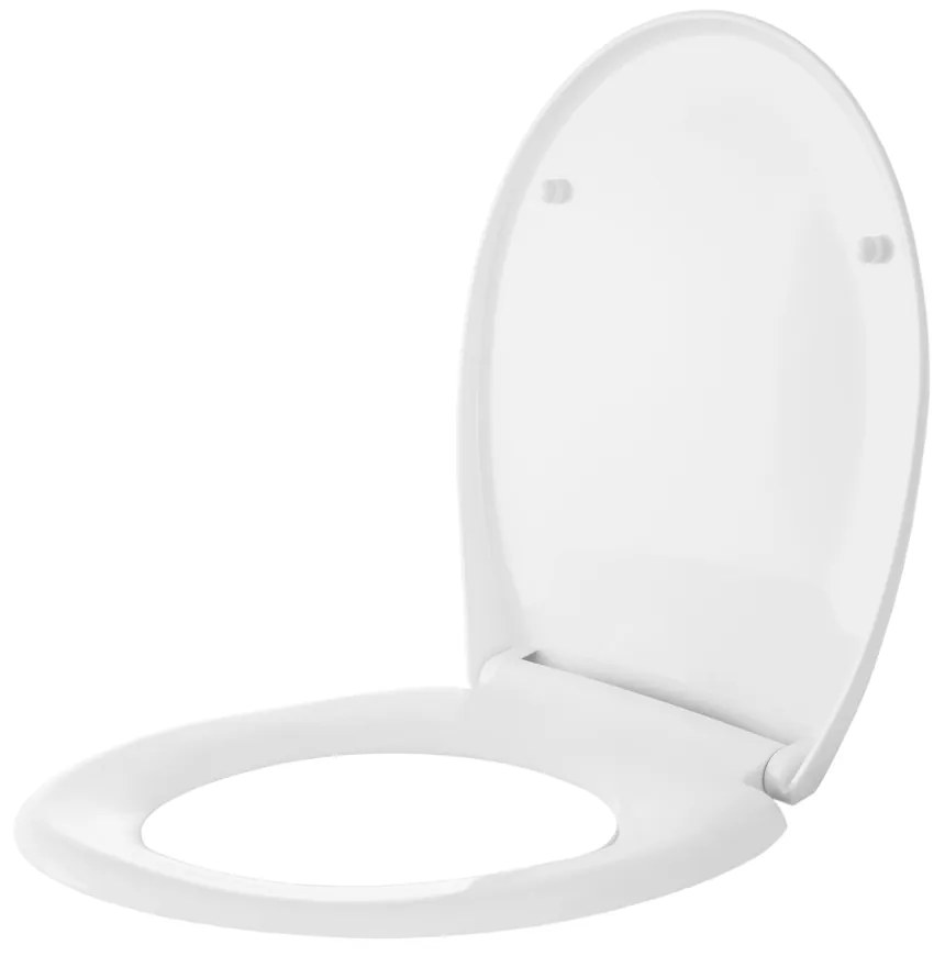 Erga Creta D2, toaletné WC sedátko 435x370mm z polypropylénu s pomalým zatváraním, biela, ERG-GAM-D2