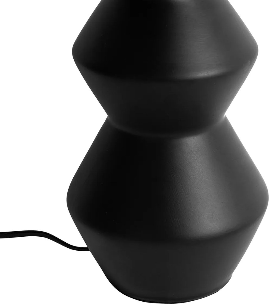 Dizajnová stolná lampa čierna keramická 16 cm bez tienidla - Alisia