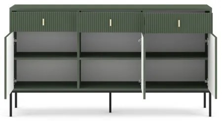 Komoda SUE zelená/čierna