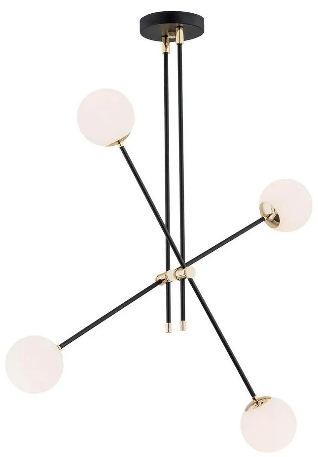 Argon 1696 - Luster na tyči ABSTRACT 4xE14/7W/230V čierna