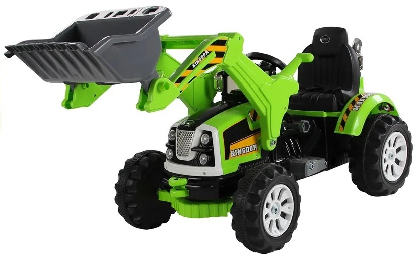 LEAN TOYS ELEKTRICKÝ TRAKTOR S NABERAČKOU ZELENÝ - MOTOR - 2x45W - BATÉRIA 2x6V7Ah - 2022