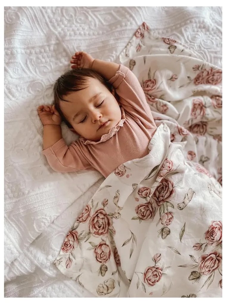 Ľahká bambusová prikrývka/plienka - Boho S