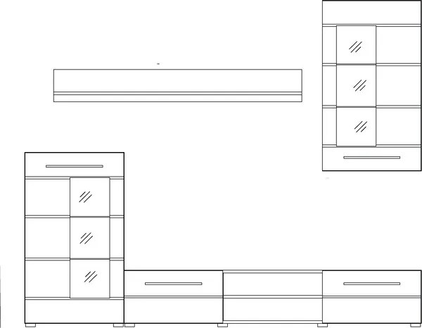 Obývacia stena Enrique, biela