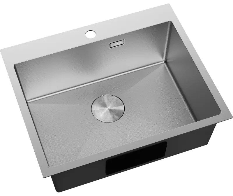 Mexen Solix, 1-komorový nerezový drez 600 x 500 mm, brúsena oceľ, vzor voština, 6408601000-01HC