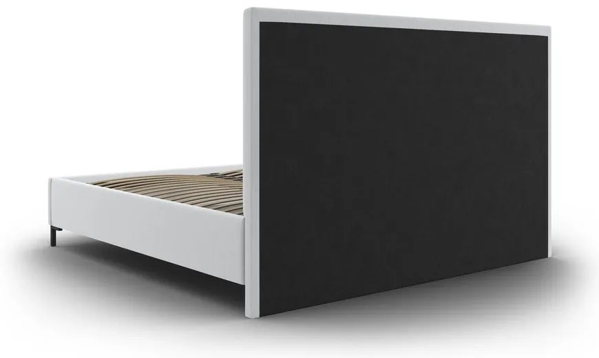 Svetlosivá čalúnená dvojlôžková posteľ s úložným priestorom s roštom 180x200 cm Casey – Mazzini Beds