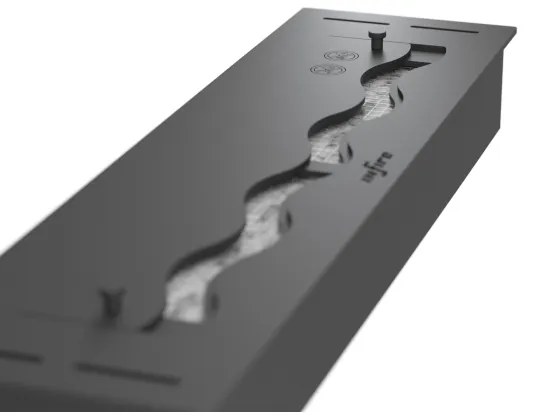 InFire - Vstavaný BIO krb 7,5x60 cm 3,5kW čierna