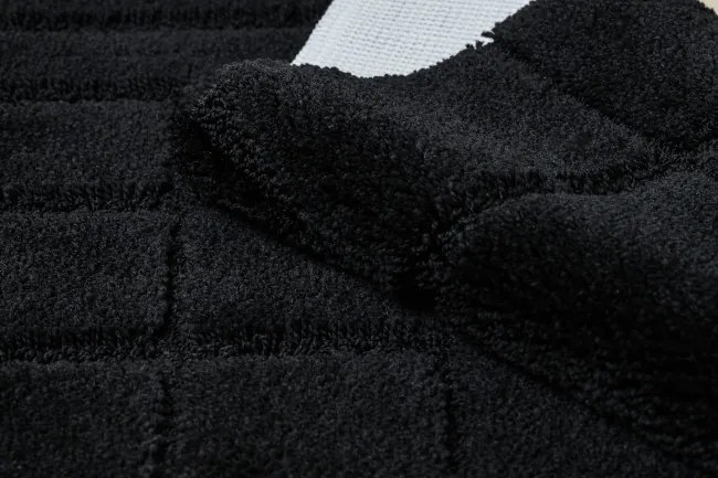 Kúpeľňový koberček SUPREME LINES línie, čierny