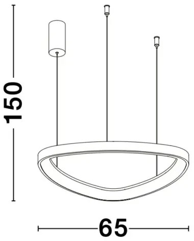 LED luster Esteva 65 čierne