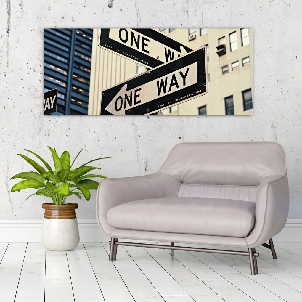 Obraz - New York ONE WAY (120x50 cm)