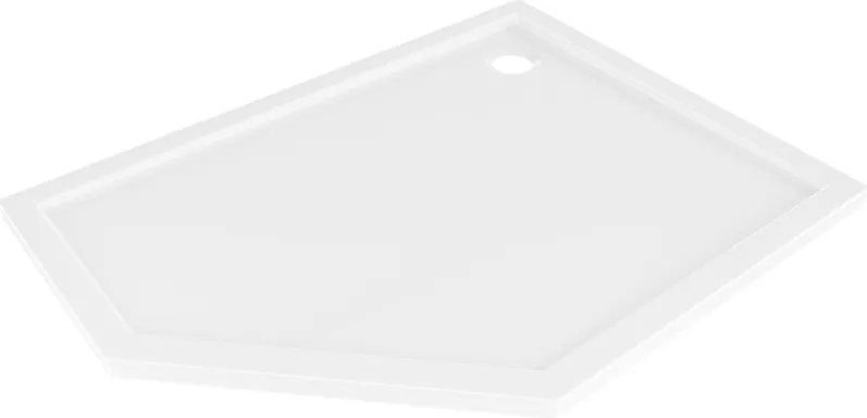 Mexen Flow Slim, pravostranná päťuholníková sprchová vanička slim 100 x 90 cm, biela lesklá, 46P109010R