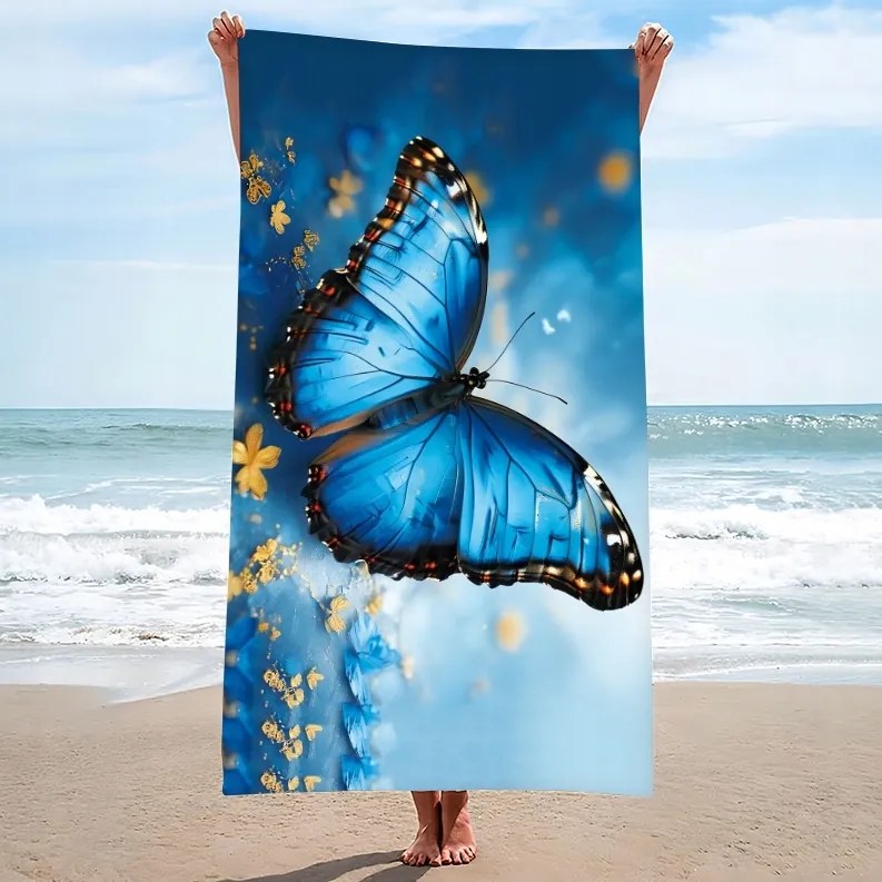 Plážová osuška DREAMING 100x180 cm modrá, 100% mikrovlákno