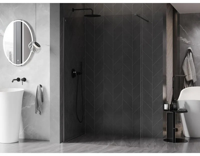 Mexen, Mexen Kioto-X sprchová stena 160 x 200 cm, priehľadná 10 mm, pištoľovo sivá kartáčovaná - 800-160-101-66-00-X