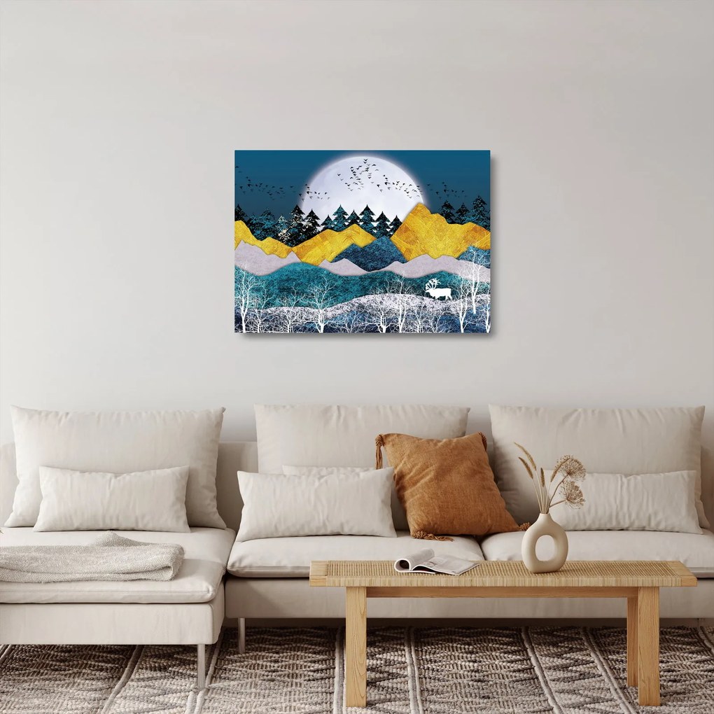 Sklenený obraz - Polárna krajina (70x50 cm)