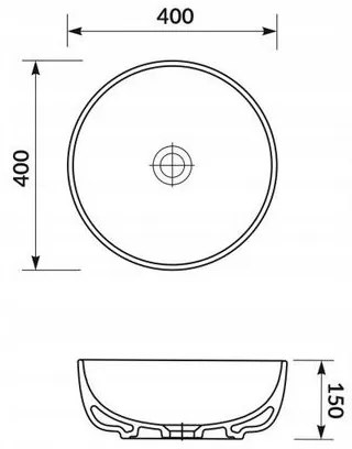 Cersanit Moduo - umývadlo na dosku 40x40cm, biela, K116-048