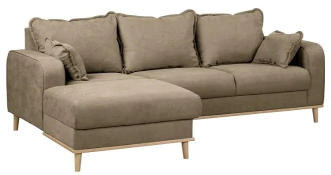 Svetlohnedá rohová pohovka (ľavý roh) Beata - Ropez