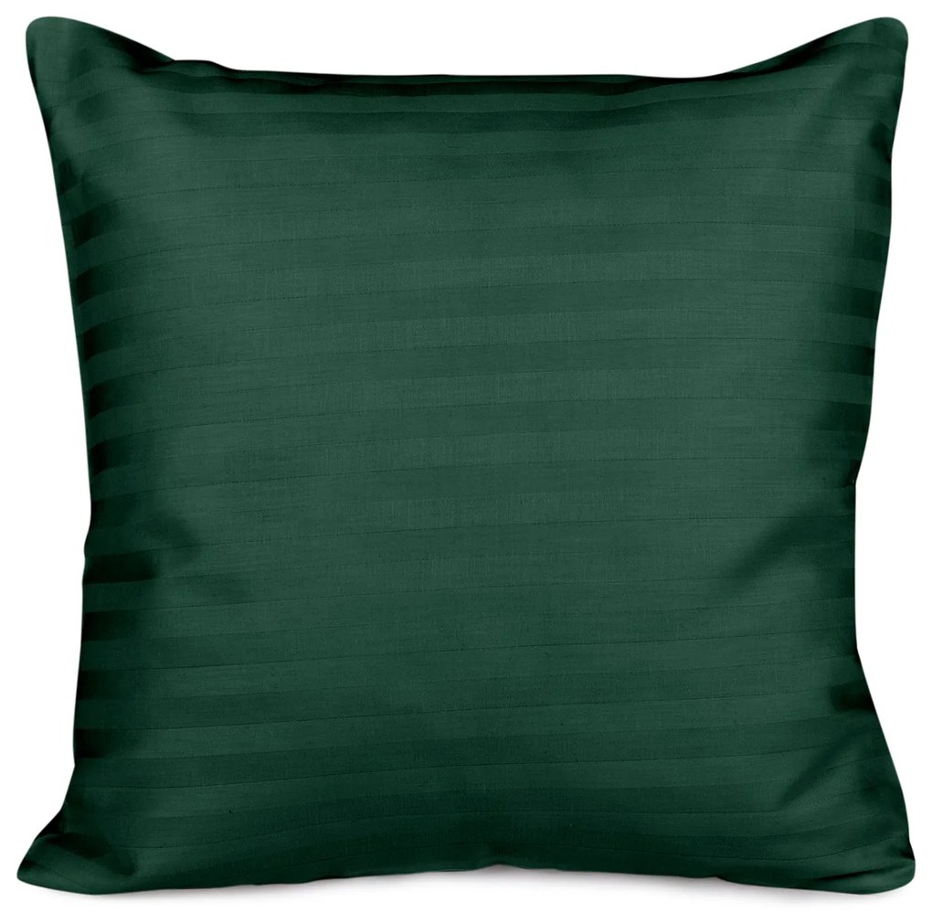 SATÉNOVÁ OBLIEČKA NA VANKÚŠ CIZGILI DARK GREEN 40X40 CM TMAVOZELENÁ