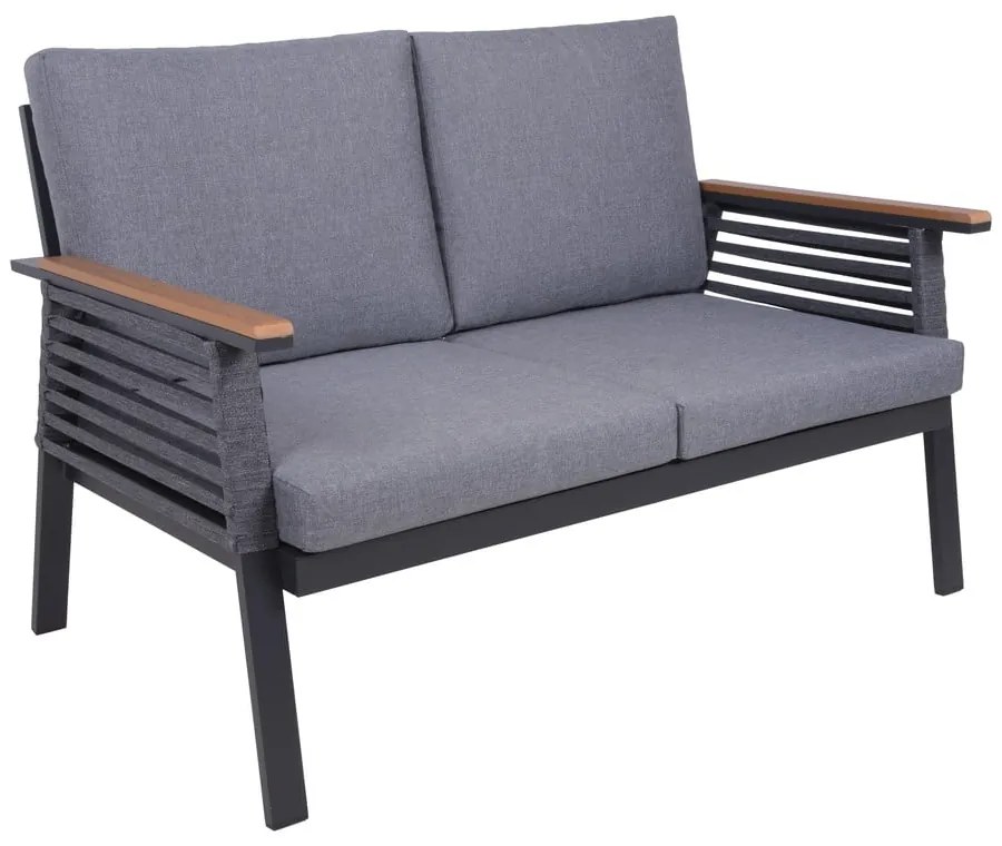 Tmavosivá hliníková záhradná lounge súprava pre 4 osoby Denia – Garden Pleasure