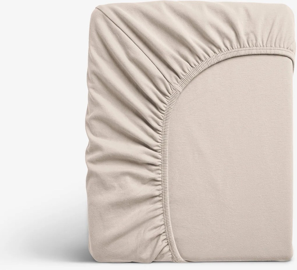 Goldea jersey elastická plachta - latte 160 x 200 cm