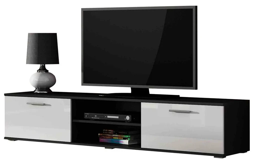 TV stolík 180 Boho B3, Farby: čierny / čierny lesk