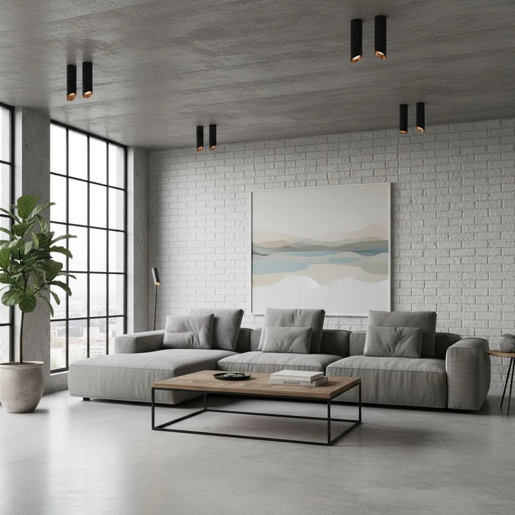 Toolight - Dizajnová závesná lampa DIAMENT APP572-1C, čierna-zlatá, OSW-03691