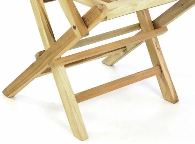 Sada 2 kusov skladacej stoličky DIVERO - teakové drevo