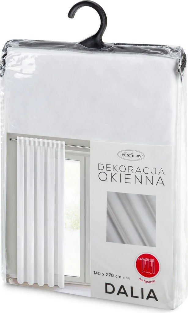 ZÁCLONA NA PÁSKE DALIA 140X270 CM BIELA